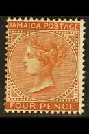 1908  4d Red-brown, SG 48, Fine Never Hinged Mint. For More Images, Please Visit Http://www.sandafayre.com/itemdetails.a - Jamaica (...-1961)