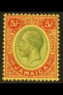 1912-20  5s Green And Red On Orange-buff, SG 67b, Fine Mint. For More Images, Please Visit Http://www.sandafayre.com/ite - Jamaica (...-1961)