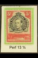 1938  5s Black And Carmine, Perf 13¼, SG 148, Fine Mint. For More Images, Please Visit Http://www.sandafayre.com/itemdet - Vide