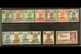 1945  Overprints Complete Set, SG 52/63, Fine Used, Fresh. (13 Stamps) For More Images, Please Visit Http://www.sandafay - Kuwait