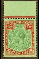 1921-32  10s Green And Red / Green, SG 79, Never Hinged Mint. For More Images, Please Visit Http://www.sandafayre.com/it - Leeward  Islands