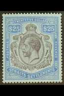 1921-33  $25 Purple & Blue/blue, SG 240b, Part OG & Tiny Thin. Elusive Issue For More Images, Please Visit Http://www.sa - Straits Settlements