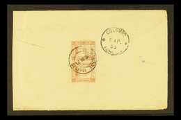 1933  Cover Addressed To H.H. Prince Mandooge Tutti Maniffulu, Colombo Franked 3c Red Brown Pair Tied By Maldive Islands - Maldive (...-1965)