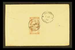 1933  Cover Addressed To H.H. Prince Mandooge Tutti Maniffulu, Colombo Franked 3c Red Brown Pair Tied By Maldive Islands - Maldives (...-1965)