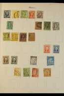 1856-1890 MOSTLY USED COLLECTION  On Pages, ALL DIFFERENT, Includes 1856 Set Used, 1861 Set Used Incl 2r With Pre-print  - Messico