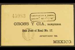 1892  (2 March) Registered Cover Addressed To Cuidad San Jose El Real, Mexico Bearing (on Reverse) 5c Ultramarine, 10c V - Messico