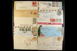 1900's To 1950's COMMERCIAL COVERS  Interesting Accumulation, Includes A Few Cards And Fronts. Note Useful Flown And Reg - Mexico