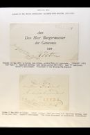 1815-1879 OFFICIAL MAIL.  An Interesting Collection Of Stampless ENTIRE LETTERS Nicely Written Up On Leaves, Showing Ran - Altri & Non Classificati