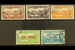 1931-1934 AIRS VERY FINE USED  With 1931 Set Plus 5d On 3d Surcharge, SG 548/51, Plus 1934 7d "Faith In Australia", SG 5 - Altri & Non Classificati