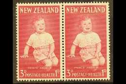 1963 HEALTH STAMPS VARIETY  3d +1d Carmine Pair, The Right Stamp With "BLOODSTAINED FINGER" Variety, SG 816/816a, Never  - Other & Unclassified