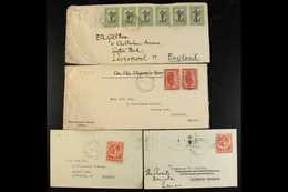 1936-38 COVERS GROUP.  A Colourful Selection Of Covers All Sent From Port Moresby Or Samari To Liverpool, England Bearin - Papua Nuova Guinea