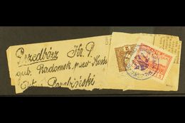 LOCAL TOWN POST  PRZEDBORZ 1918 Newspaper Wrapper Bearing Austria 2h Newspaper Stamp Tied By "K.u.K. Etappenpostamt Prze - Other & Unclassified