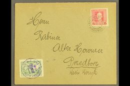 LOCAL TOWN POST  PRZEDBORZ 1918 (15 Aug) Cover Bearing Austria 15h Feldpost Stamp Tied By "K.u.K. Etappenpostamt Gorzkow - Altri & Non Classificati