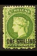 1864-80  1s Deep Yellow-green With Type A Surcharge, Perf 12½, SG 17, Fine Mint. For More Images, Please Visit Http://ww - Isola Di Sant'Elena