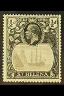 1922-37  ½d Grey & Black BROKEN MAINMAST Variety, SG 97a, Fine Mint, Fresh. For More Images, Please Visit Http://www.san - Isola Di Sant'Elena