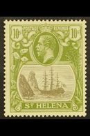 1922-37  10s Grey & Olive-green, Wmk Script CA, SG 112, Superb Mint. For More Images, Please Visit Http://www.sandafayre - Isola Di Sant'Elena