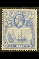1922-37  3d Bright Blue "Cleft Rock" Variety, SG 101c, Fine Mint For More Images, Please Visit Http://www.sandafayre.com - Saint Helena Island