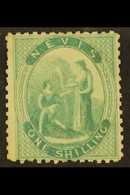 1862  1s Green On Greyish Paper, SG 4, Mint With Large Part Gum, A Couple Of Shorter Perfs. For More Images, Please Visi - St.Christopher-Nevis-Anguilla (...-1980)