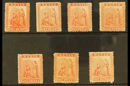 1871-78  1d Lithographed, SG 15/17, Plated Examples From Positions 1, 2, 6, 7, 9, 10 And 11 (blind Perf. At Base), Three - St.Cristopher-Nevis & Anguilla (...-1980)