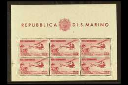 1961  1000L Carmine, Helicopter Miniature Sheet, Mi. 696 Klb, Sassone 22, Superb Never Hinged Mint. For More Images, Ple - Other & Unclassified