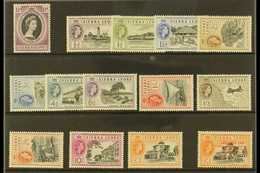 1953-63 NHM COLLECTION  Presented On A Stock Card That Includes The 1956-61 Definitive Set & The 1963 Opt'd £1. Lovely ! - Sierra Leone (...-1960)