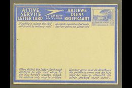 AEROGRAMME  1941 3d Ultramarine On Pale Buff With Blue Overlay, English Stamp Impression With Tops Of Trees Touching Fra - Unclassified