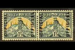 OFFICIAL  1937-44 1½d Blue-green & Yellow-buff, Ovpt Reading Upwards, SG O34, Never Hinged Mint. For More Images, Please - Unclassified