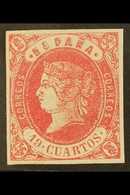 1862  19Cs Carmine On White Paper, SG 72a, Mi 52x, IMPERF With Four Wide Margins. Very Fine Mint With OG, A Beauty! For  - Altri & Non Classificati