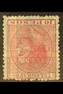 PHILIPPINES  CURIOUS ITEM 1880 10p Lake Telegraph Stamp With Frame Of 1881 Cuba Stamp Printed On Top, As Barefoot 8, Min - Altri & Non Classificati