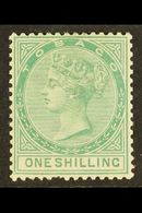 1879  1s Green, Wmk Crown CC, SG 4, Mint/unused, Pulled Perf, At Base, Fresh Looking Spacefiller, Cat.£400. For More Ima - Trindad & Tobago (...-1961)