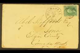 1865  (June 20th) Cover From Milwaukee To Canada West Bearing A 10c Green "Washington" Tied By Legible Cds & Transit / R - Other & Unclassified