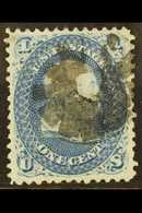 1867  1c Blue, E Grill, Perf.12, Scott 86, SG 88a, Fine Used, Short Perf At Left. For More Images, Please Visit Http://w - Other & Unclassified