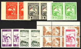 1930s PERFORATION ERRORS  Attractive Selection Including Amateur Baseball 90c, 1b And 1b20 In Pair Imperf Between, 1937  - Venezuela