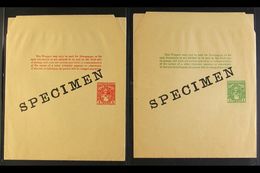 POSTAL STATIONERY  1899-1901 ½a Yellow-green And 1a Carmine Wrappers, Each Overprinted "SPECIMEN", Fine Unused. (2 Items - Zanzibar (...-1963)