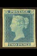 1841 TWOPENCE TRIAL PRINTING.  1841 2d Blue Without Lower Corner Letters On Small Crown Wmk'd Paper, From The So-called  - Other & Unclassified