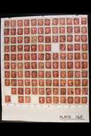 1864-79 PENNY RED PARTIAL PLATE RECONSTRUCTION  PLATE 162 - A Largely Complete Used Reconstruction With 228 Of The 240 C - Other & Unclassified