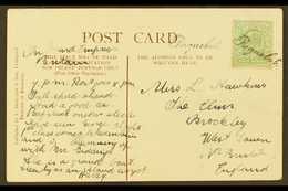 S.S. EMPRESS OF BRITAIN - WRITTEN ON BOARD WITH FINE HALIFAX PAQUEBOT  Picture Postcard Of Liverpool Addressed To London - Unclassified