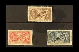 1934  (re-engraved) Seahorse Set, SG 450/52, Mint With Very Lightly Toned Gum (3 Stamps) For More Images, Please Visit H - Non Classificati
