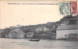 49 - SEICHES : Le Loir Et Le Moulin Surplombés Par La Chapelle  - CPA  - Maine Et Loire - Seiches Sur Le Loir