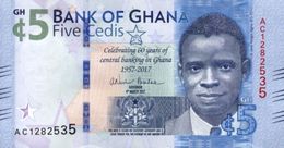 Ghana (BOG) 5 Cedis 2017  Cat No. P-43a / GH153a - Ghana