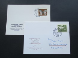 BRD 1963 2 Verschiedene Stempel: Bitburg Fluglatz. 2 Postkarten. Plz Aptiert. Alter Und Neuer Stempel! - Flugzeuge