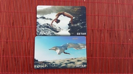 2 Phonecard Aruba 30 Units + 60 Units Only 80.000 Made  Used Rare - Aruba