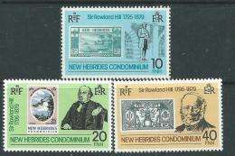 Nouvelles Hébrides N° 556 / 58 XX Sir Rowland Hill Légende Anglaise : Les 3 Vals Sans Charnière, TB - Nuovi