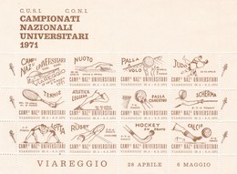 ITALIA  CAMPIONATI NAZIONALI UNIVERSITARI VIAREGGIO 1971 - Unclassified