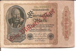 Billet 1000 Mark( Devenu 1 Milliard De Mark )1922 - 1000 Mark