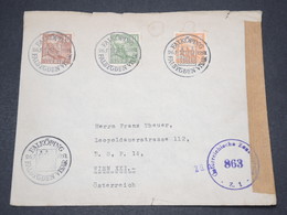 SUÈDE - Enveloppe De Stockholm Pour Wien En 1951 Avec Contrôle Postal , Affranchissement Tricolore - L 14510 - Brieven En Documenten