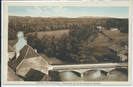 Pesmes-Panorama Pris De La Terrasse Du Château (SÉPIA) - Pesmes