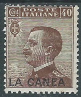 1907-12 LA CANEA EFFIGIE 40 CENT MH * - I35-4 - La Canea