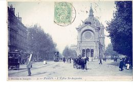 Paris  L'église St Augustin Année 1905 - Eglises