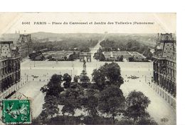 Paris  Place Du Carroussel Et Jardin Des Tuileries Année 1912 - Autres & Non Classés